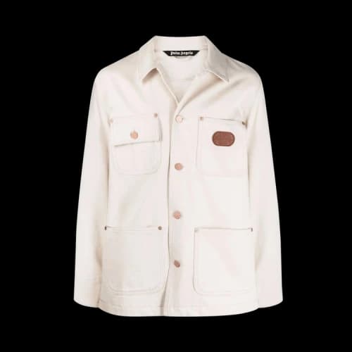 Palm Angels Missoni Melted Logo Denim Jacket 'Off White'