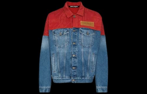 Palm Angels Bandana Denim Jacket Blue/Red