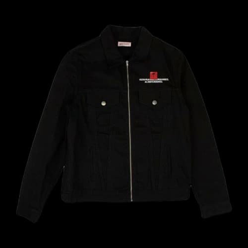 Palm Angels Logo Denim Trucker Jacket 'Black'