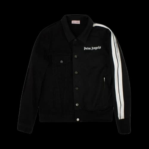Palm Angels Split Monocolor Track Trucker Jacket 'Black'