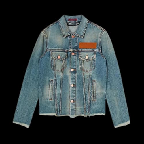 Palm Angels Palm Tree Embroidered Denim Jacket 'Blue'