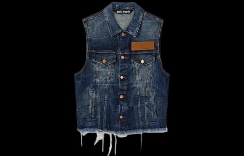 Palm Angels Denim Vest 'Blue/Brown'