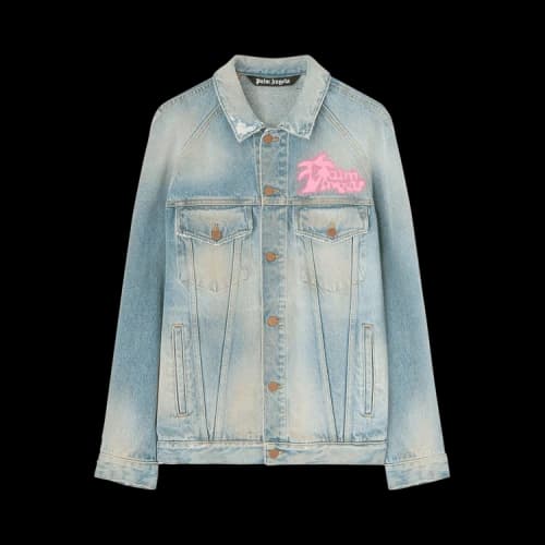 Palm Angels Spray Hunter Denim Jacket 'Light Blue'