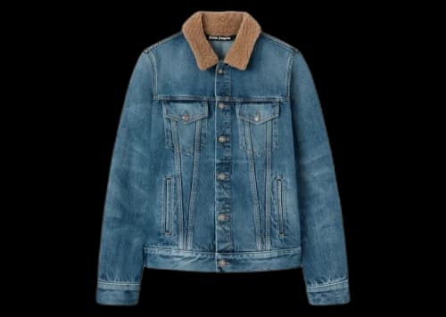 Palm Angels Bear in Mind Denim Jacket Blue/Brown