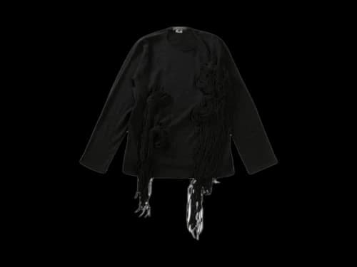 Comme des Garcons Fringe Decoration Sweater Black