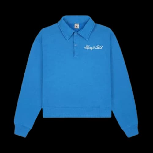 Sporty & Rich Embroidered Polo 'Royal Blue/White'