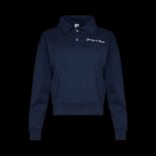 Sporty & Rich Syracuse Embroidered Polo 'Navy'