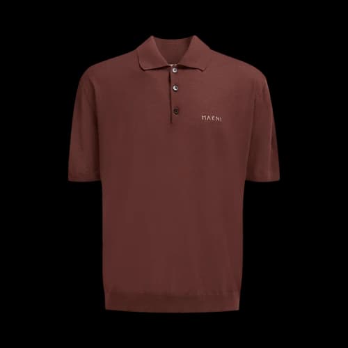 Marni Short-Sleeve Polo Shirt 'Raisin'