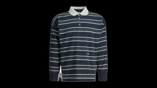 Autry Rugby Cotton Polo Shirt Blue