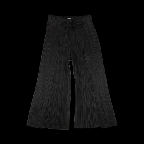 Issey Miyake Pleated Wrap Tie Front Pants 'Black'