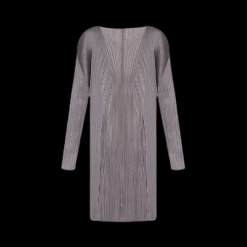Pleats Please Issey Miyake Basic Long Cardigan 'Grey'