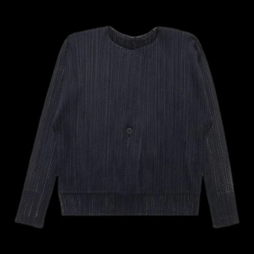 Pleats Please Issey Miyake Cardigan 'Black'