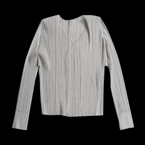 Pleats Please Issey Miyake Basics Cardigan 'Grey'