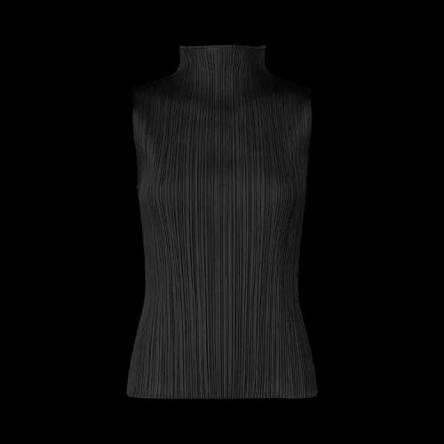 Pleats Please Issey Miyake Basic Sleeveless Top 'Black'