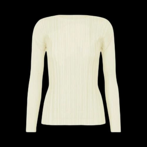 Pleats Please Issey Miyake Soft Pleats Shirt 'Cream'