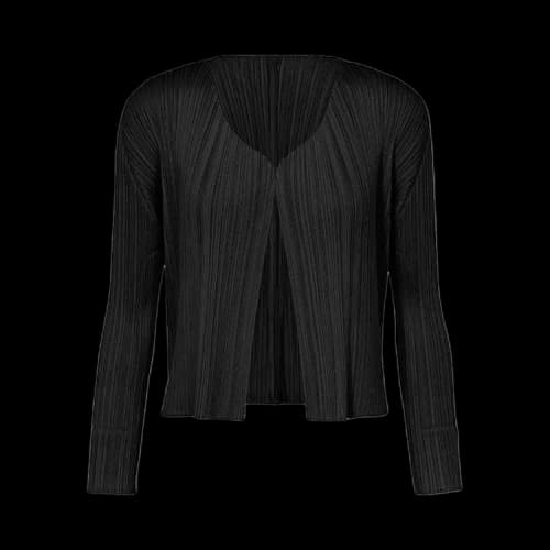 Pleats Please Issey Miyake Basics Cardigan 'Black'