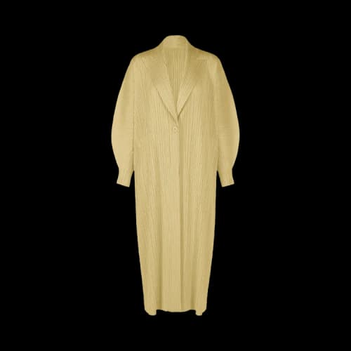 Pleats Please Issey Miyake Monthly Colors December Coat 'Ivory'