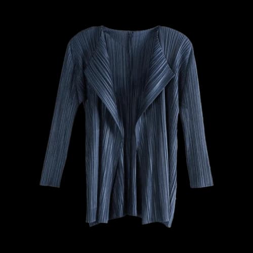 Pleats Please Issey Miyake Mellow Pleats Coat 'Navy'