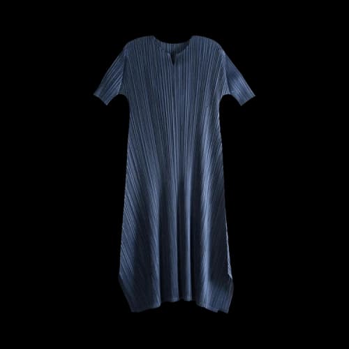 Pleats Please Issey Miyake Mellow Pleats Dress 'Navy'