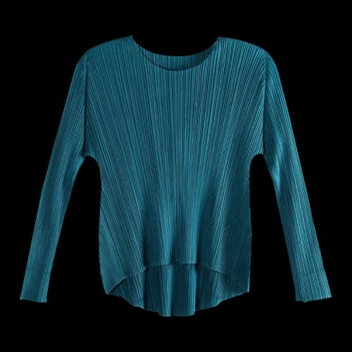 Pleats Please Issey Miyake Monthly Colors October Shirt 'Turquoise Green'