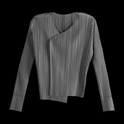 Pleats Please Issey Miyake Basics Cardigan 'Grey'
