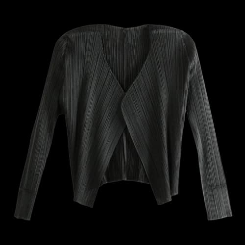Pleats Please Issey Miyake Cardigan 'Black'