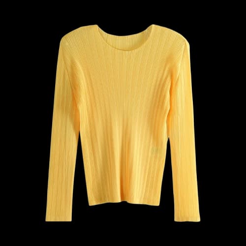 Pleats Please Issey Miyake Rib Pleats January Shirt 'Yellow'