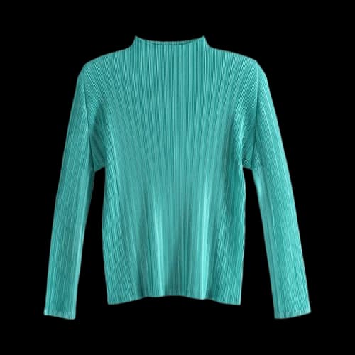 Pleats Please Issey Miyake Rib Pleats February Shirt 'Turquoise Green'
