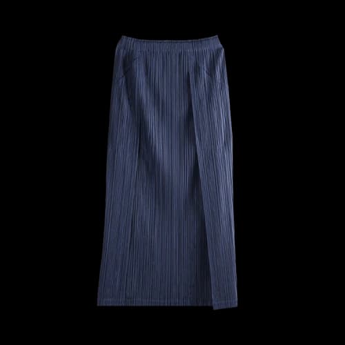 Pleats Please Issey Miyake Thicker Bottoms 1 Skirt 'Dark Navy'
