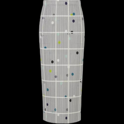 Pleats Please Issey Miyake Crossing Dots Skirt 'Grey'
