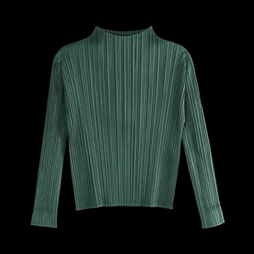 Pleats Please Issey Miyake Monthly Colors March Shirt 'Dark Green'