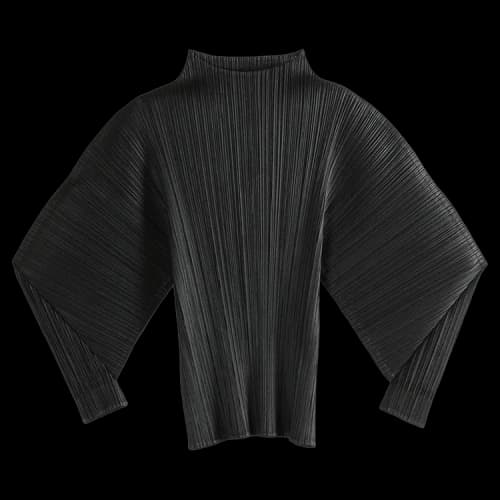 Pleats Please Issey Miyake Thicker Bottoms 1 Batwing Sleeve Shirt 'Black'
