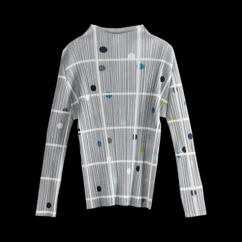 Pleats Please Issey Miyake Crossing Dots Shirt 'Light Grey'