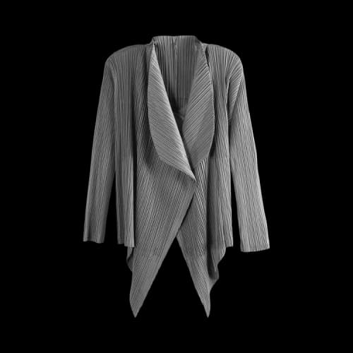 Pleats Please Issey Miyake Monthly Colors January Cardigan 'Grey'
