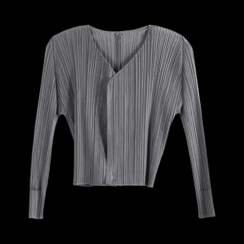 Pleats Please Issey Miyake Basics Cardigan 'Grey'