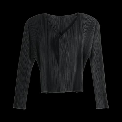 Pleats Please Issey Miyake Basics Cardigan 'Black'