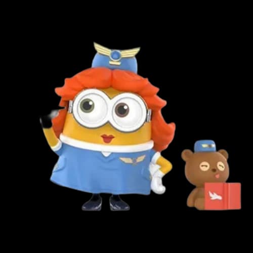 Pop Mart Minions Bedtime Stories by Bob and Tim Figures 'Airplane Safety'