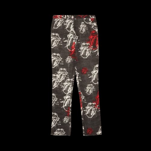 Vintage Comme des Garçons Homme Plus Rolling Stones Print Pants 'Black'