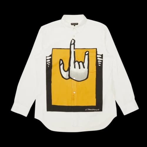 Vintage Comme des Garçons Homme Plus Button Up With Tomaszenski Print 'White'