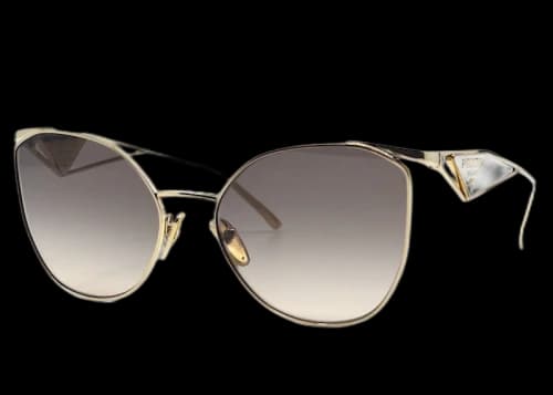 Prada Cateye Sunglasses Gold (PR50ZS-ZVN3D0-59)