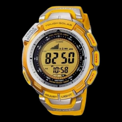 CASIO Protrek Series 100 Meter Waterproof Date Display Solar Power Movement Watch Mens