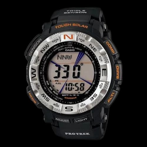 CASIO Protrek Series 200 Meter Waterproof Date Display Luminous Solar Power Movement Watch Mens