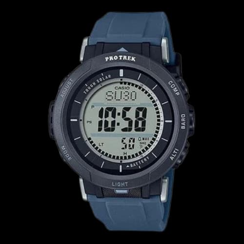 CASIO Solar Powered Mens Dark Blue Digital