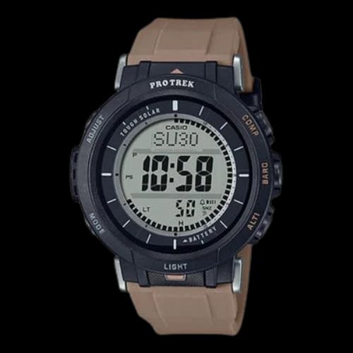 CASIO PRO TREK Series Outdoor Solar Energy Watch Solar Powered Mens Black Digital