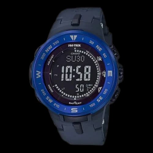 CASIO Waterproof Solar Powered Mens Blue Digital