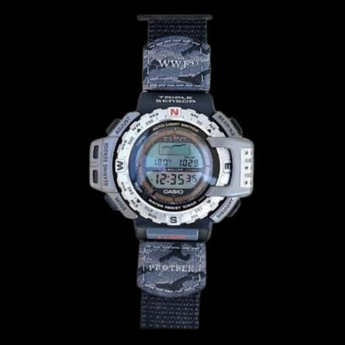 CASIO PRO-TREK Gold Mountaineering Watch WWF Gorilla Series Black Digital