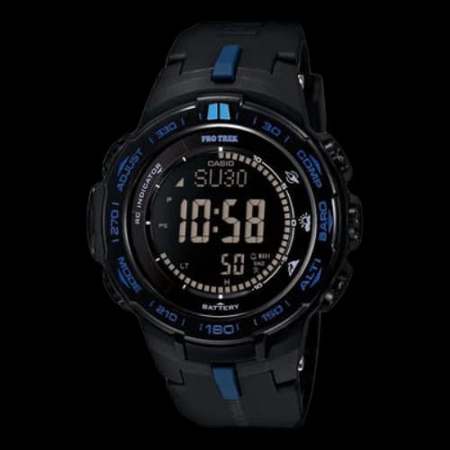 CASIO PROTREK Light Energy Electric Wave Mountain Waterproof Sports Solar Powered Mens Black Digital