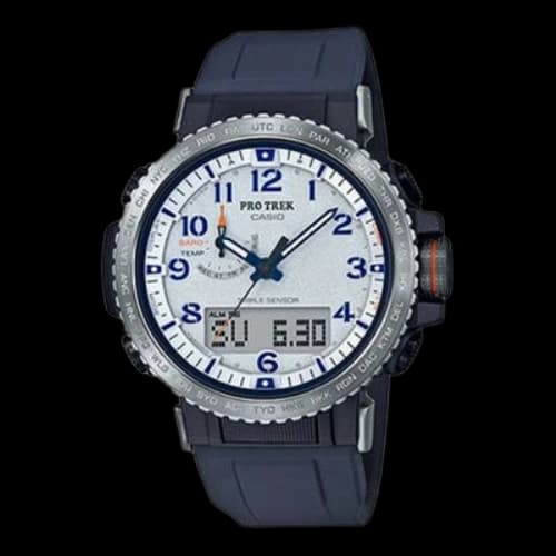 CASIO Waterproof Solar Powered Mens Blue Analog/Digital Combo