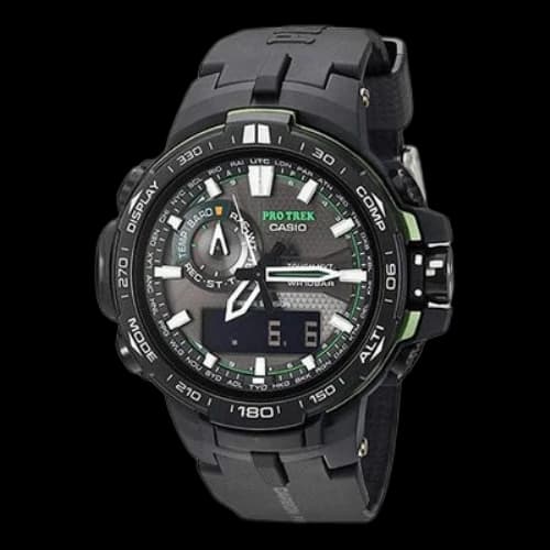 CASIO Solar Powered Sports Mens BlackGreen Analog