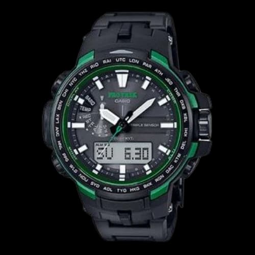 CASIO solar electric wave outdoor sports male waterproof /Blue Solar Powered Mens Black Analog/Digital Combo